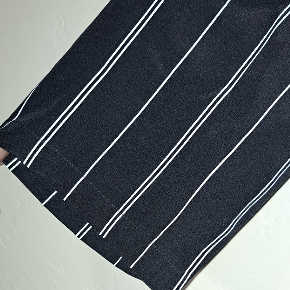 Equipment Black and White Striped Mini Dress - Picture 3 of 7